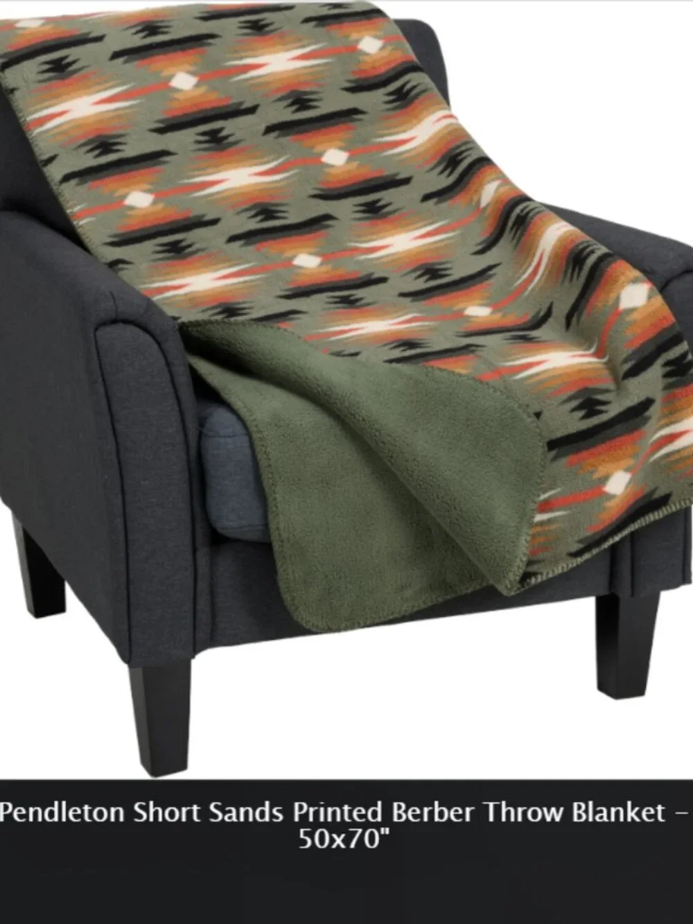 NEW!!  Pendleton Short Sands Printed Berber Throw Blanket - 50x70